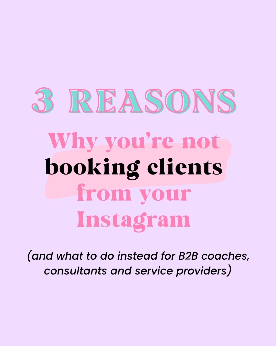 3 reasons why you're not booking clients from your Instagram