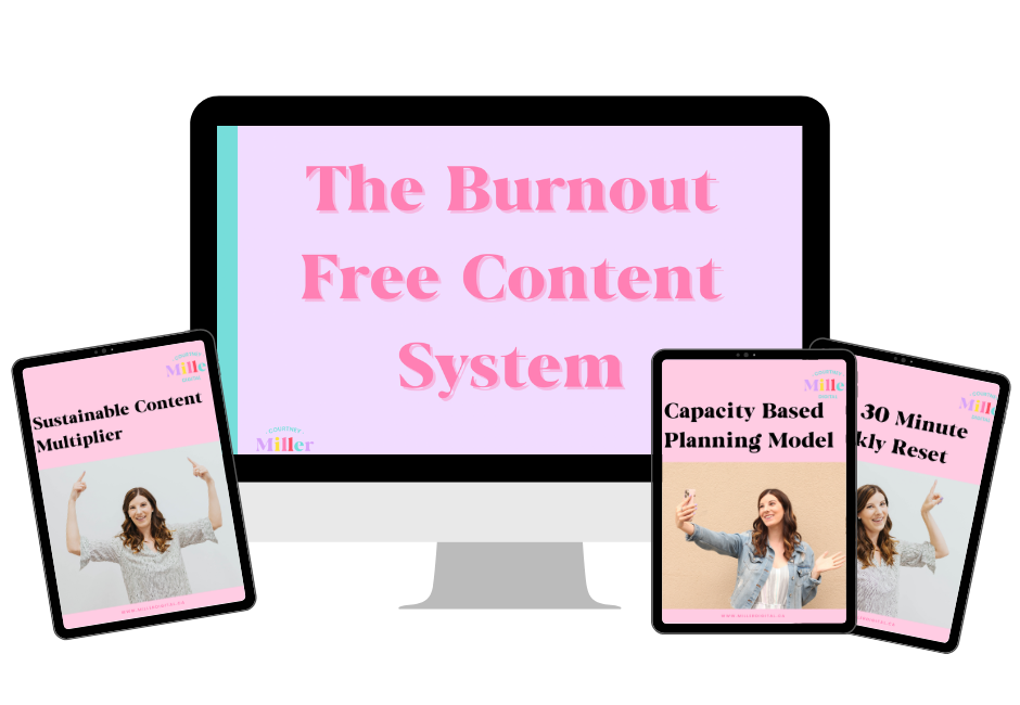 Burnout Free Content System mockup of modules